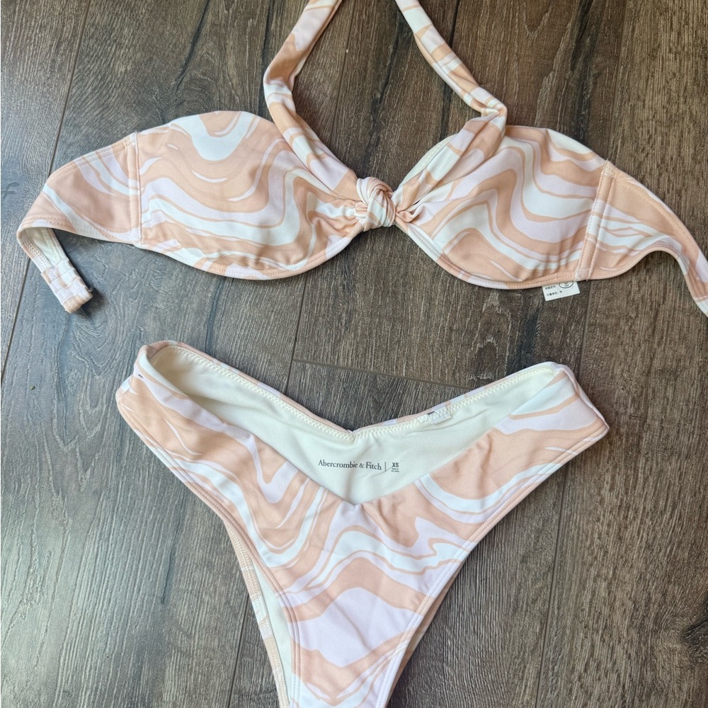 Abercrombie & Fitch Pink Wave Bikini Set